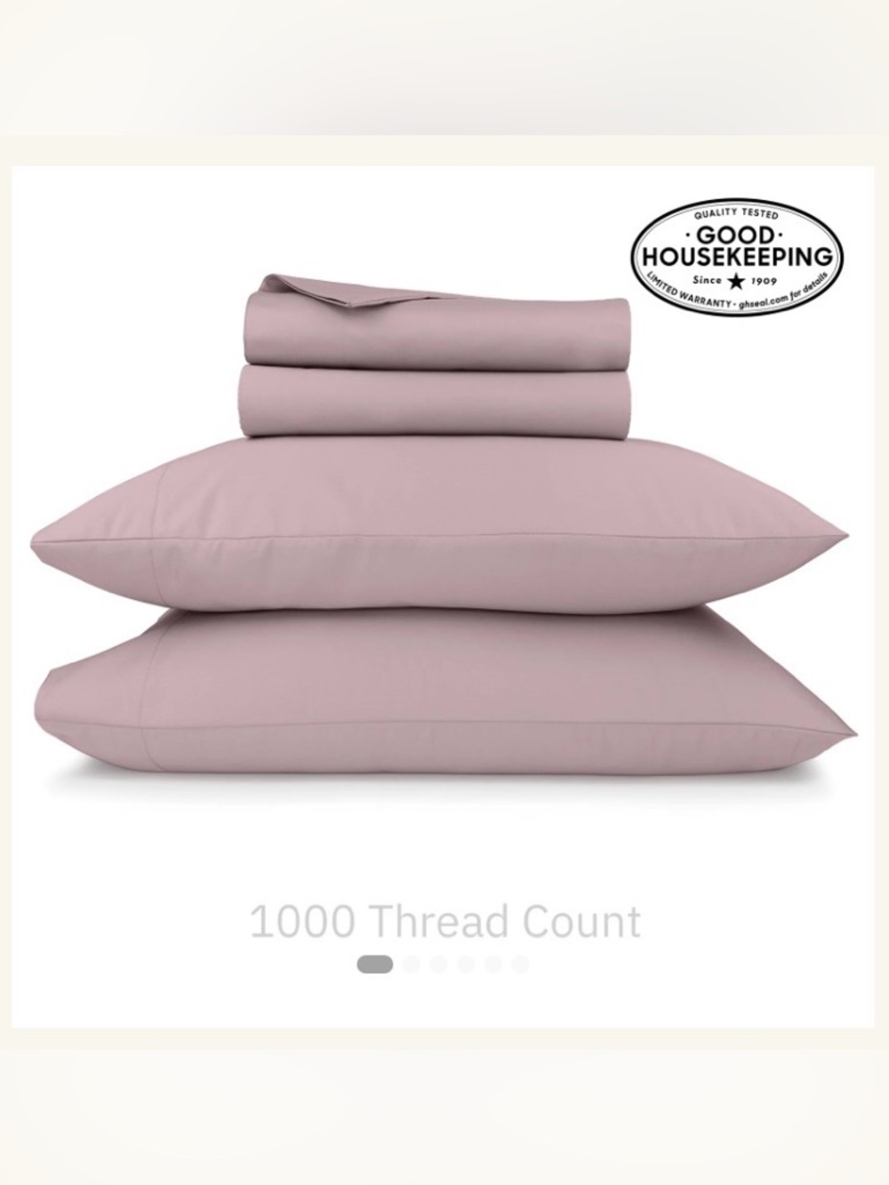 🐑🛌🥱 1000 Thread Count 😮 NWT Luxury Sateen Cotton King Sheet Set - Sepia Rose
